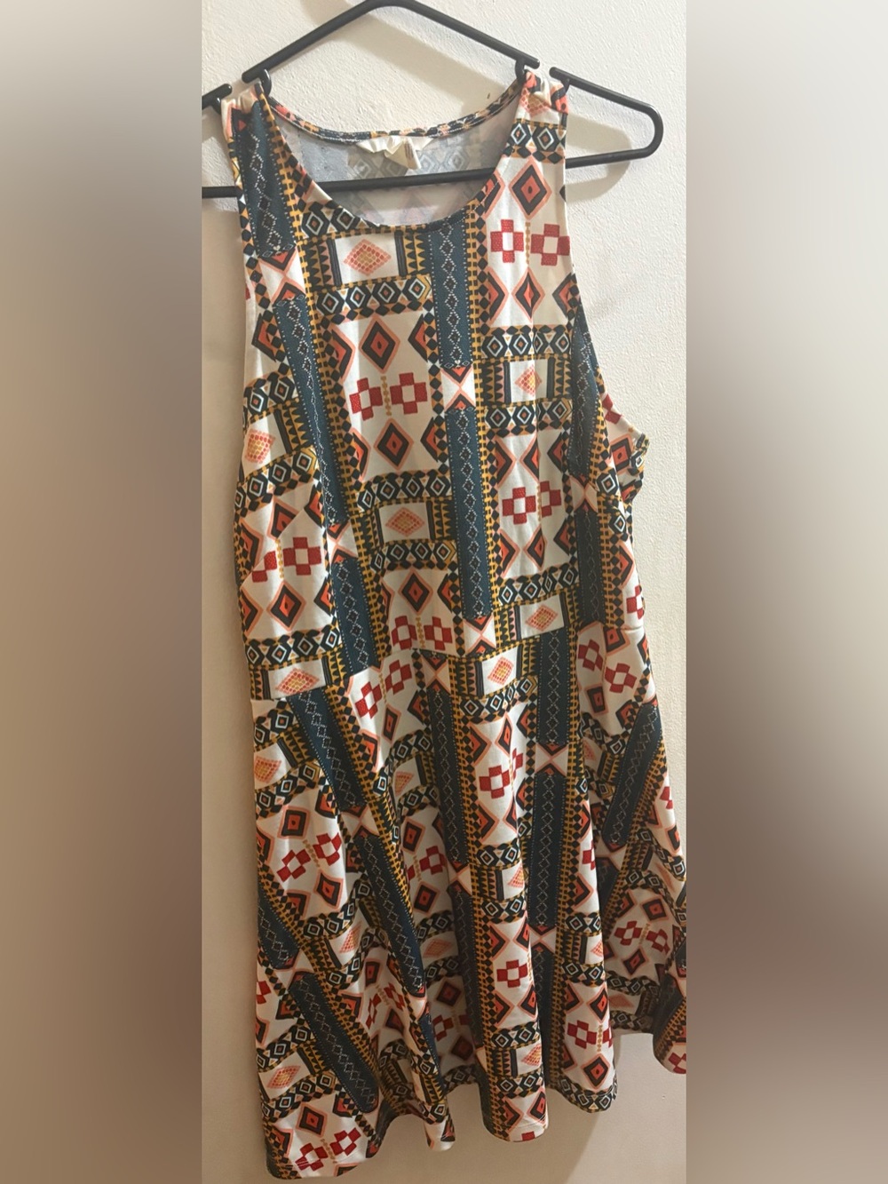H&M women’s size large geometric print skater dress